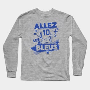 Vintage French Football // Retro Grunge France Soccer // Allez les Bleus Long Sleeve T-Shirt